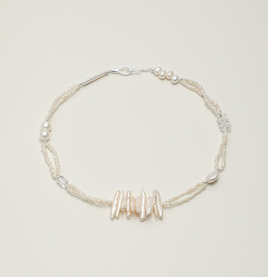 Silver Fragment Necklace Size: 45cm