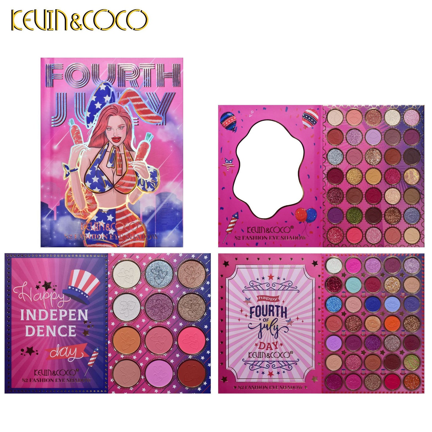 KEVIN&COCO 82 colors eyeshadow palette, starry sky party style