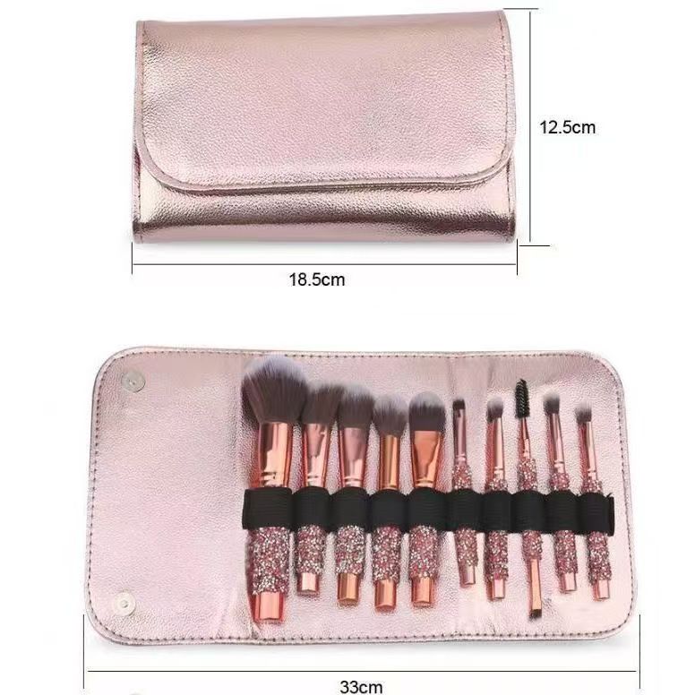 10pcs diamond crystal set full set of tools powder brush soft bristle brush blush beginner portable