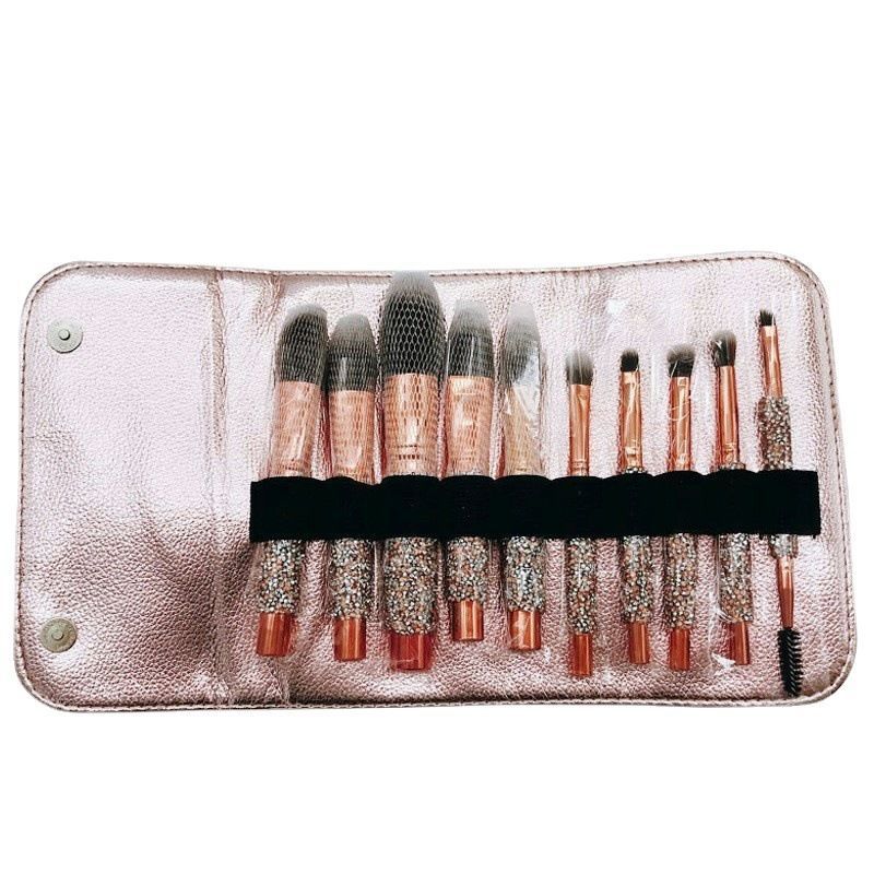 10pcs diamond crystal set full set of tools powder brush soft bristle brush blush beginner portable
