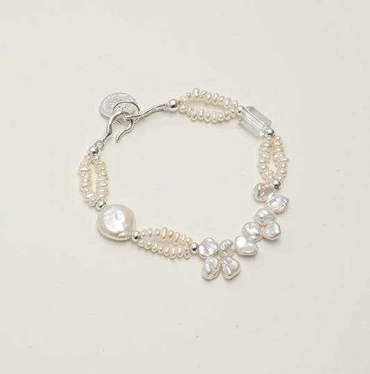Broken Waves · Stacked Pearl Bracelet  Size: 14.5/15/16cm