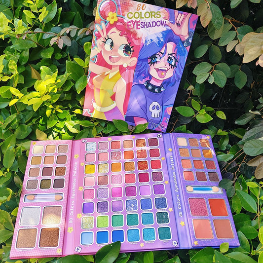 80-colour eyeshadow palette, highlighter, contouring, pearlescent matte, glitter, glitter, glitter, palette, multi-functional palette