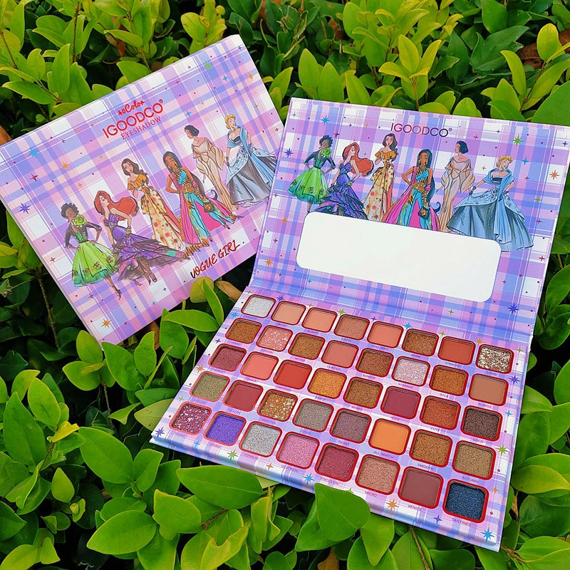 40-colour eyeshadow palette, pearlescent matte glitter, glitter palette, stage makeup, COS palette