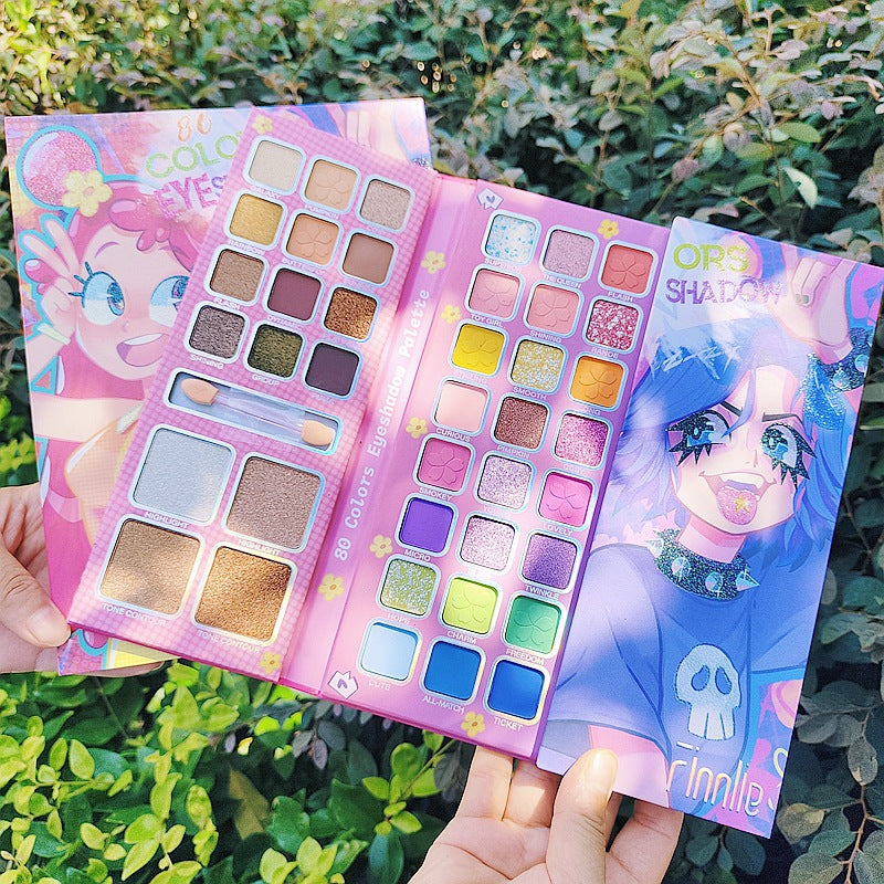 80-colour eyeshadow palette, highlighter, contouring, pearlescent matte, glitter, glitter, glitter, palette, multi-functional palette