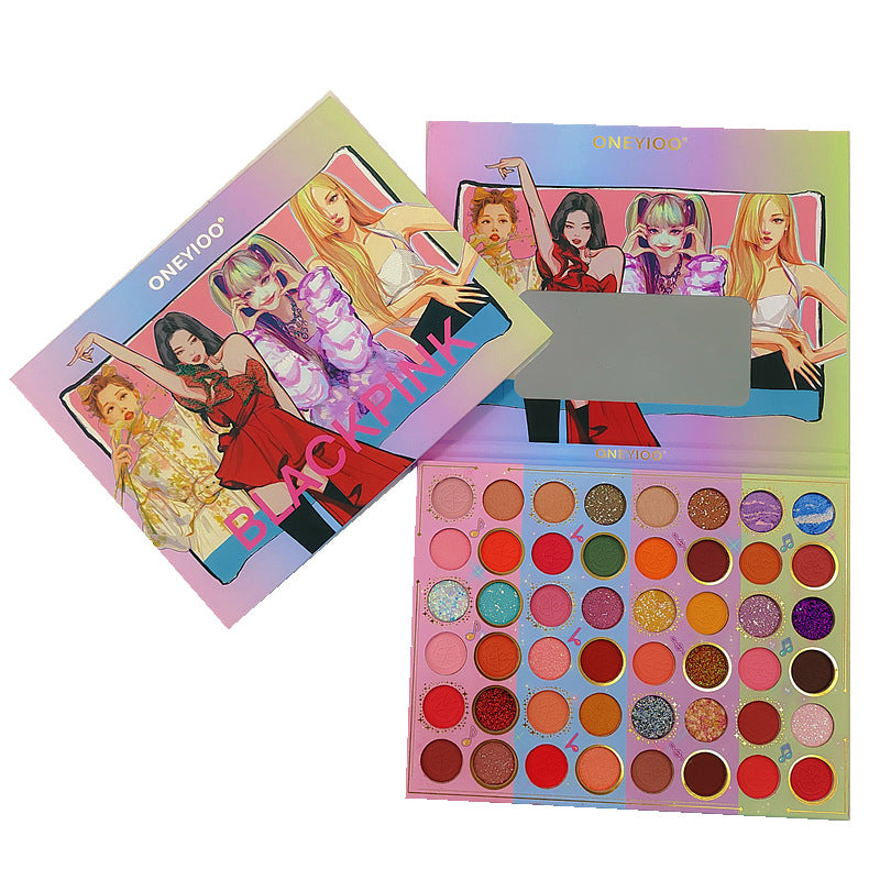 48-colour eyeshadow palette, pearlescent matte glitter, glitter palette, stage makeup, COS palette