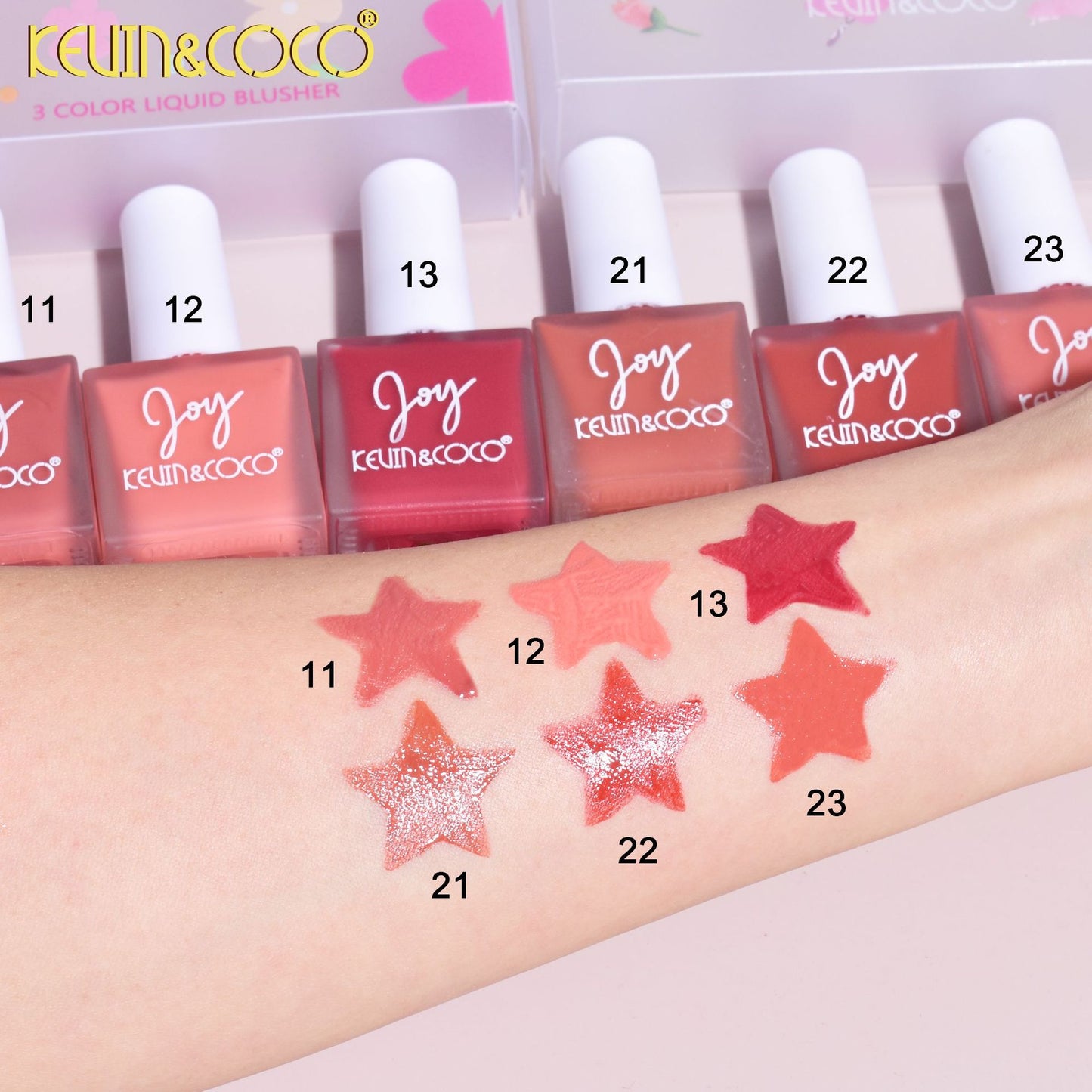 KEVIN&COCO liquid blush, 2sets 6 kinds of colors